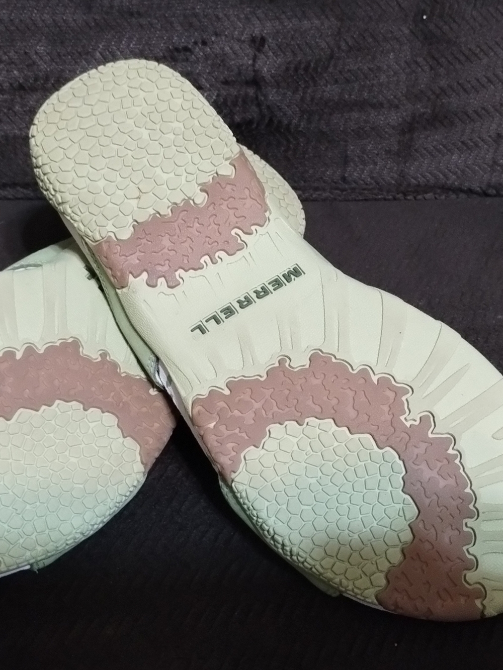 Merrell Light Green Open-Toe Slide Sandals - Picture 2 of 4